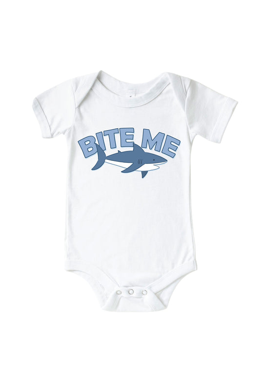 Bite Me Graphic Bodysuit & Kids Tee | White