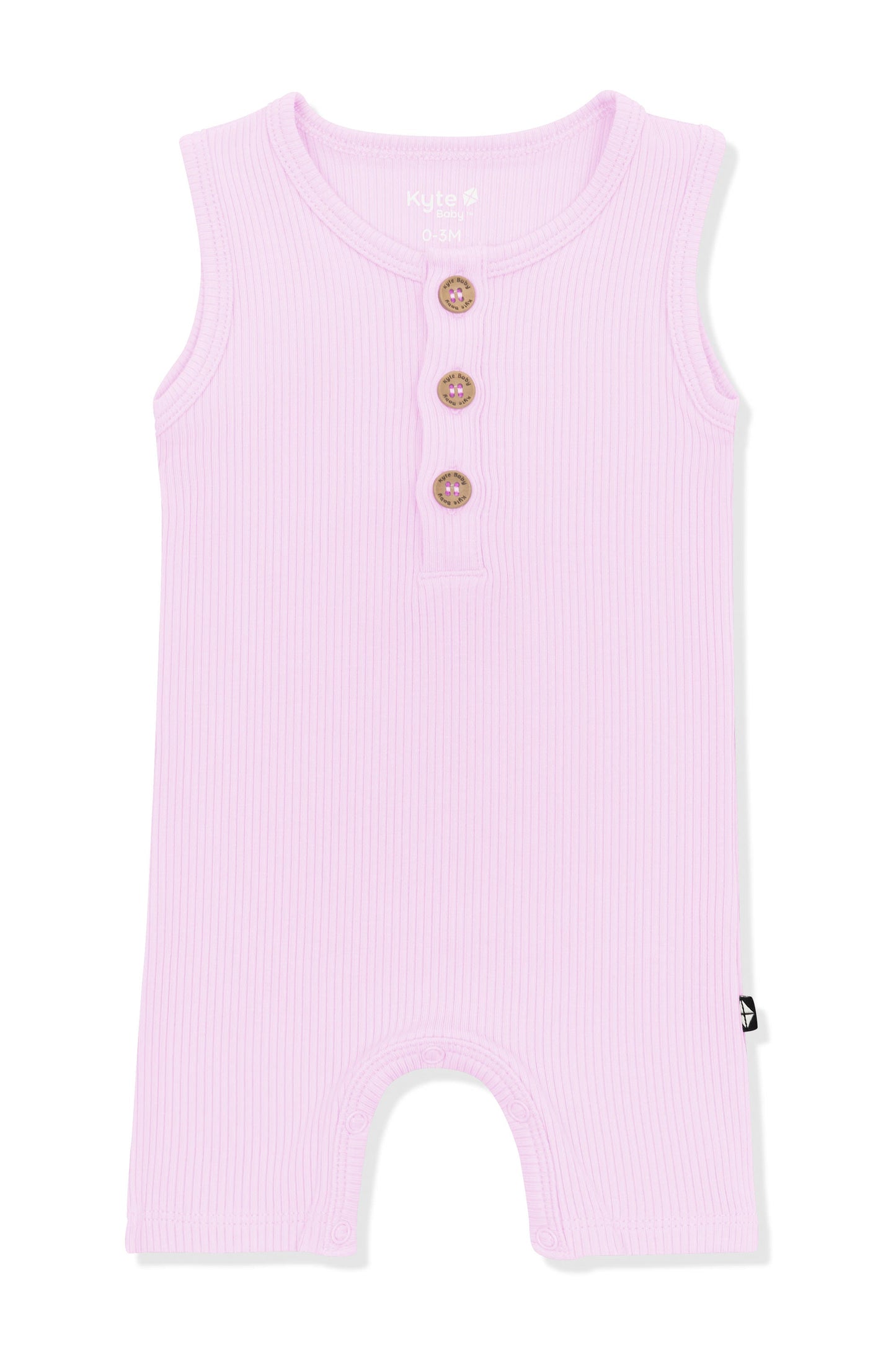 Ribbed Sleeveless Shortall in Thistle